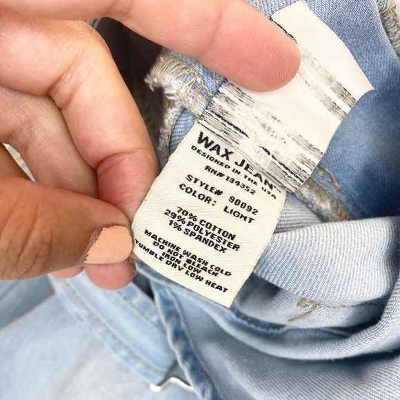 Wax Jeans Women's Juniors Ankle Length Skinny Leg Denim Overalls - Picture 9 of 15